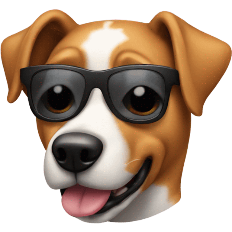 Dog with sunglasses emoji