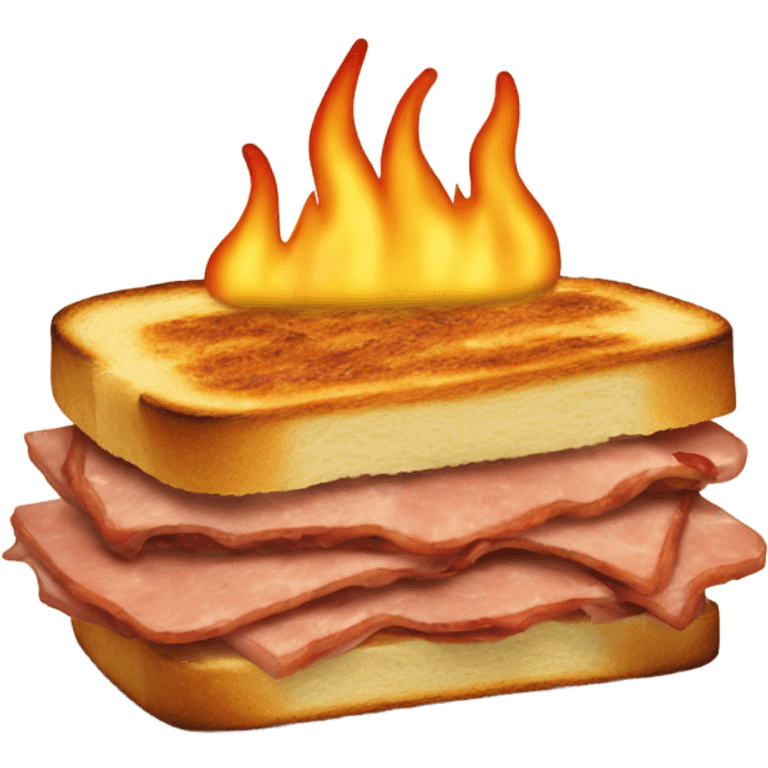 reuben sandwich on fire emoji