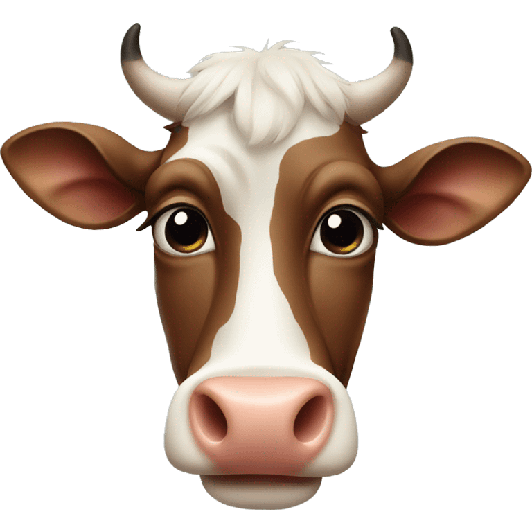 Cow with a nose emoji