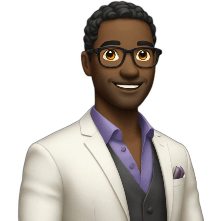 rich black guy emoji