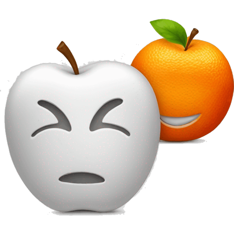 Apple and orange emoji