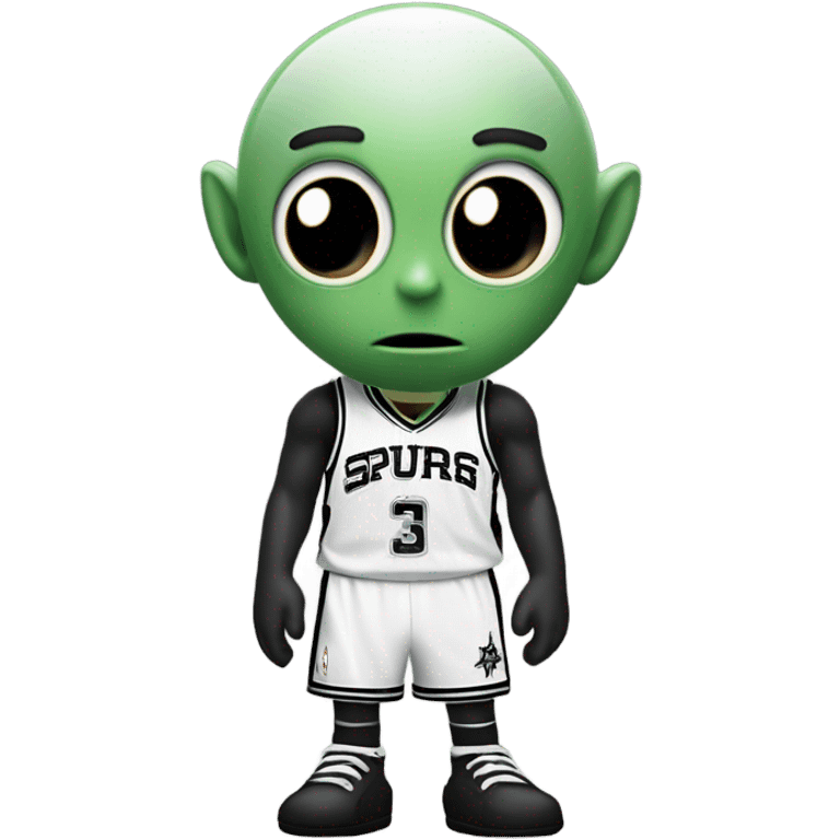 Alien wearing San Antonio spurs jersey  emoji