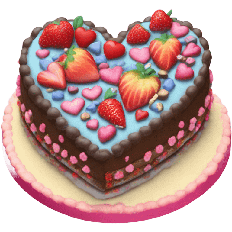 Heart cake emoji