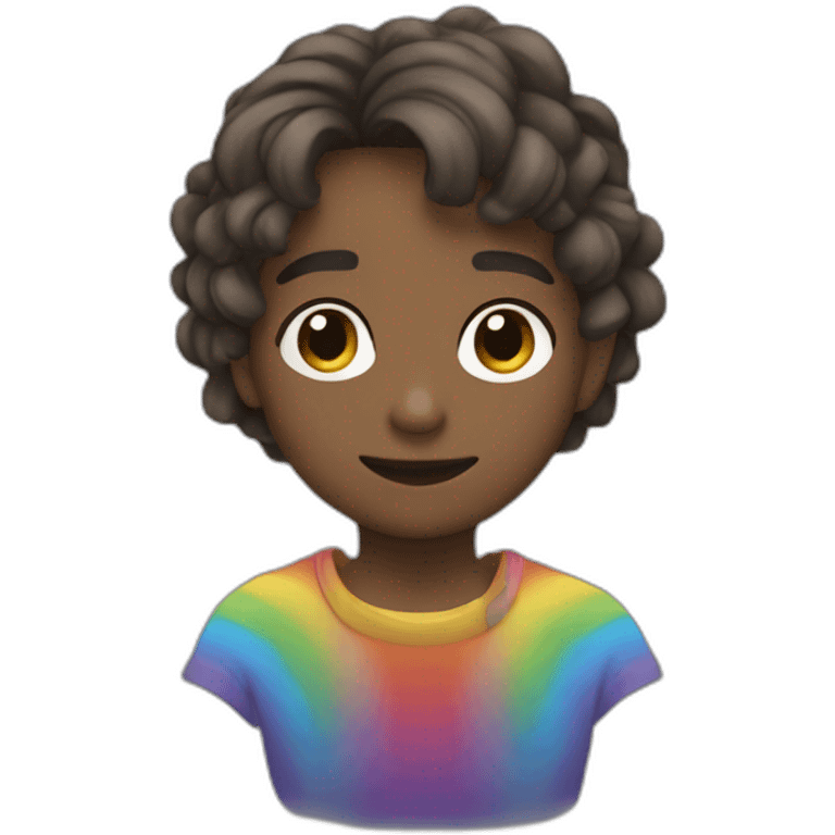 GARCON AVEC ARC EN CIEL emoji