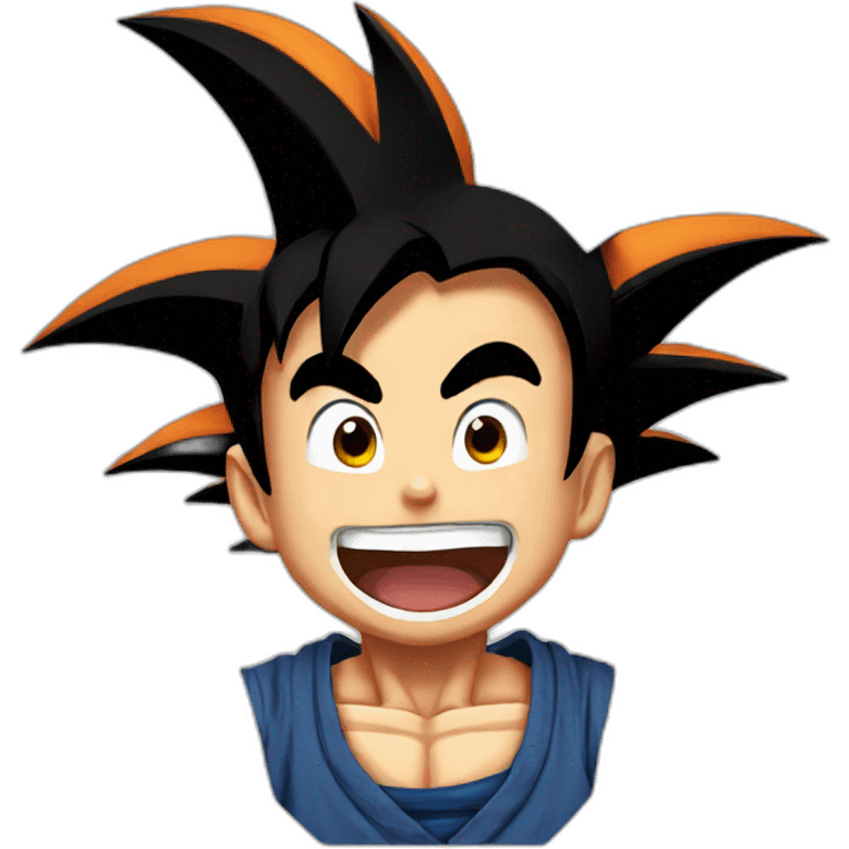 Goku laughs emoji