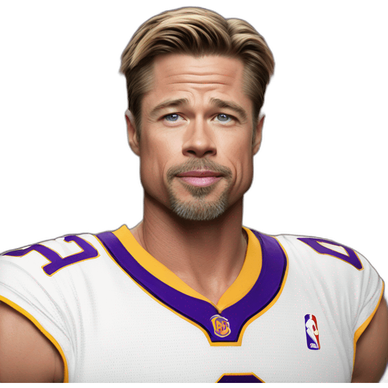 brad pitt in lakers jersey emoji