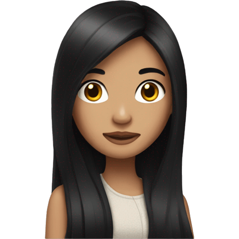 Girl with long black hair emoji