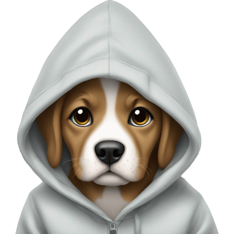 Puppy in hoodie  emoji