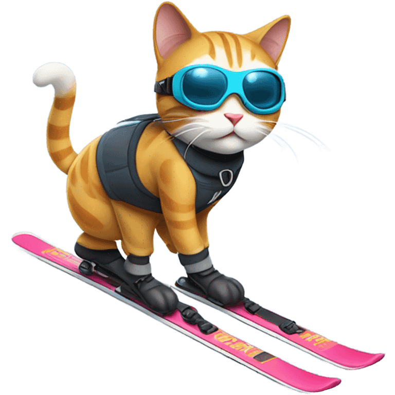 Cat on skis emoji