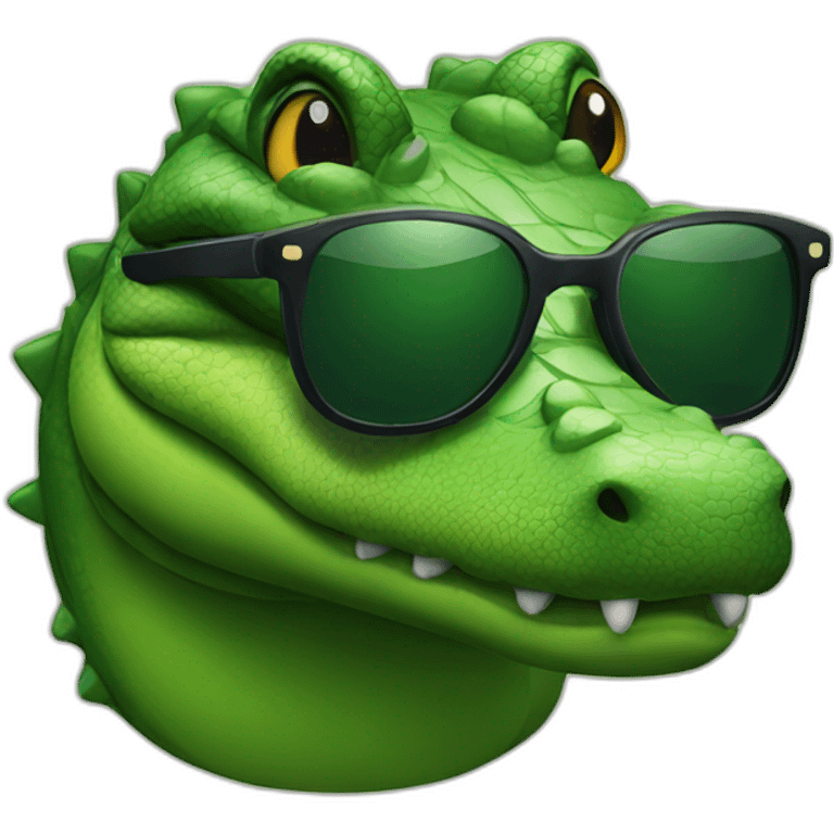 alligator with sunglasses emoji