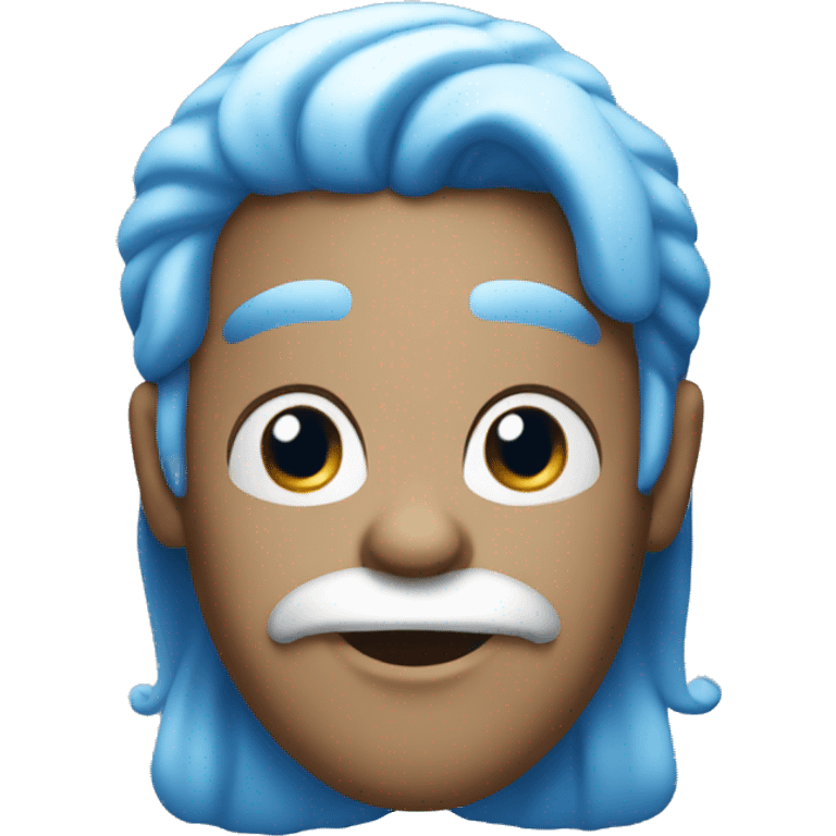 Santa whit blue hair emoji