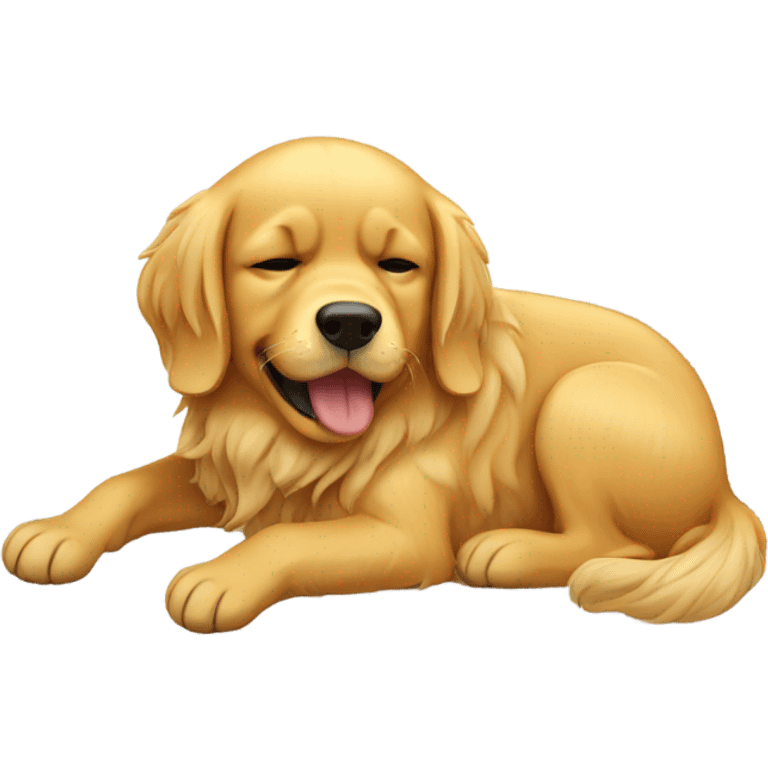 Golden retriever barfing emoji