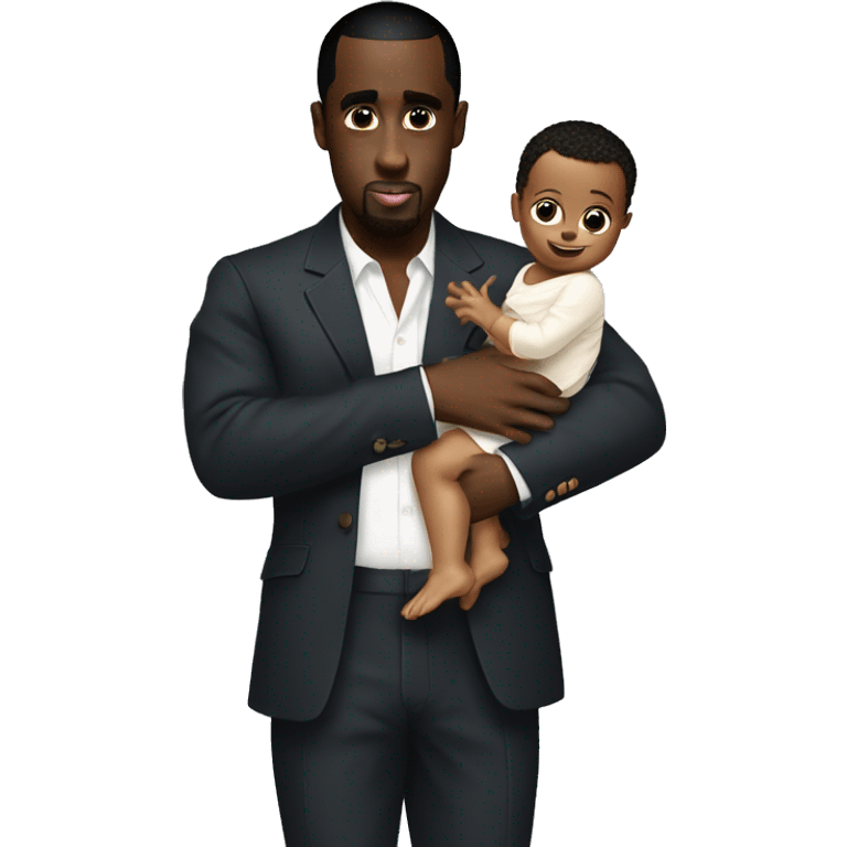 p diddy holding a baby emoji