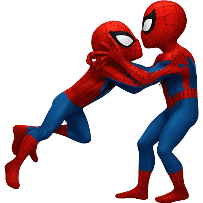 Spider-Man kissing emoji