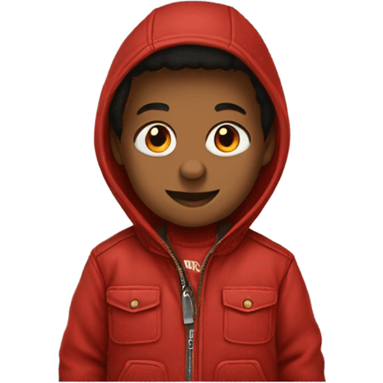 Kid with red carhartt jacket emoji