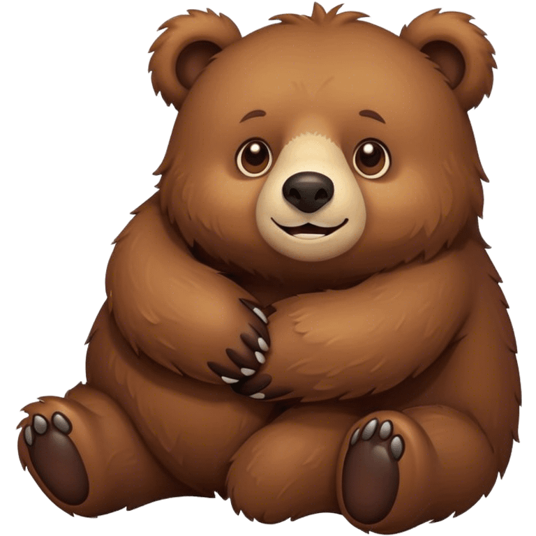 Hugging bear emoji