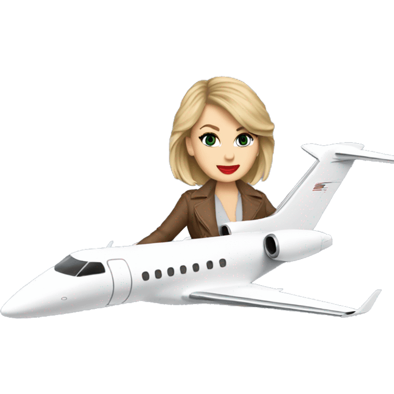 Taylor swift riding a private jet emoji