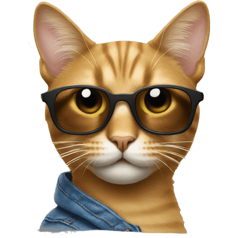 Cat with sunglasses emoji