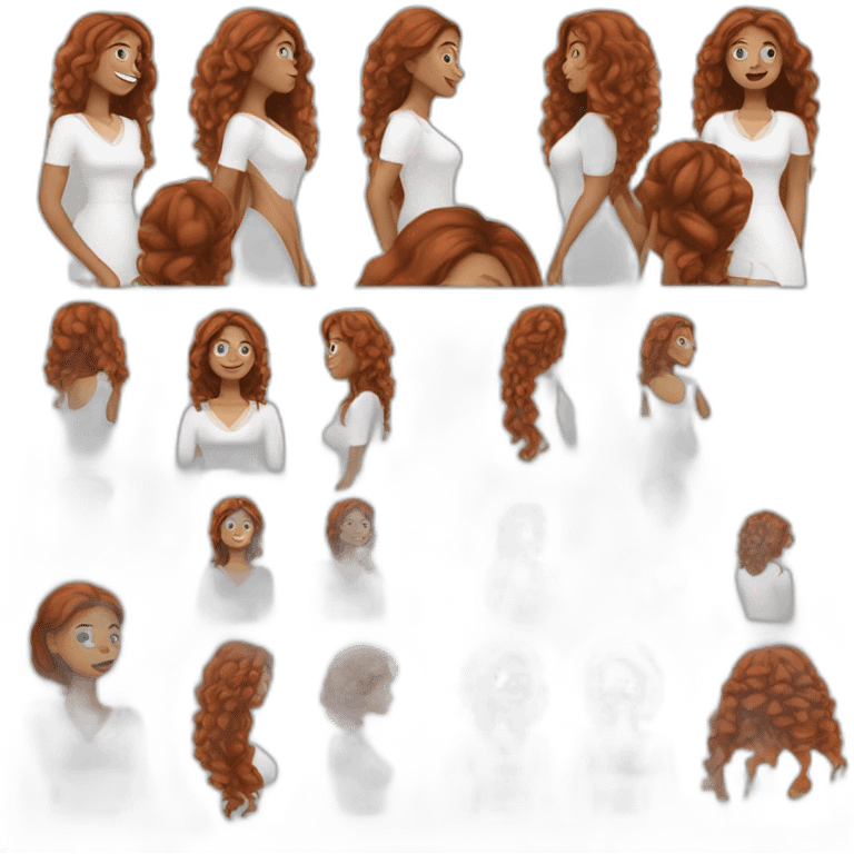 Femme métisse (noir et blanche) qui embrasse une femme blanche et rousse  emoji