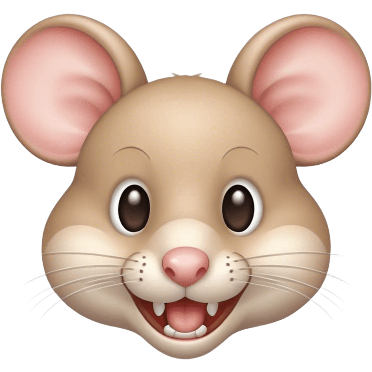 cute mouse face with buck teeth emoji