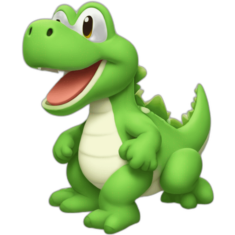 Yoshi mixed with godzille emoji