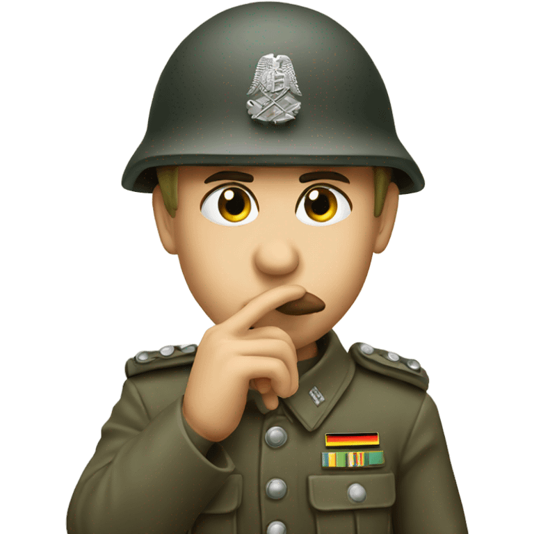 German soldier blowing a kiss emoji