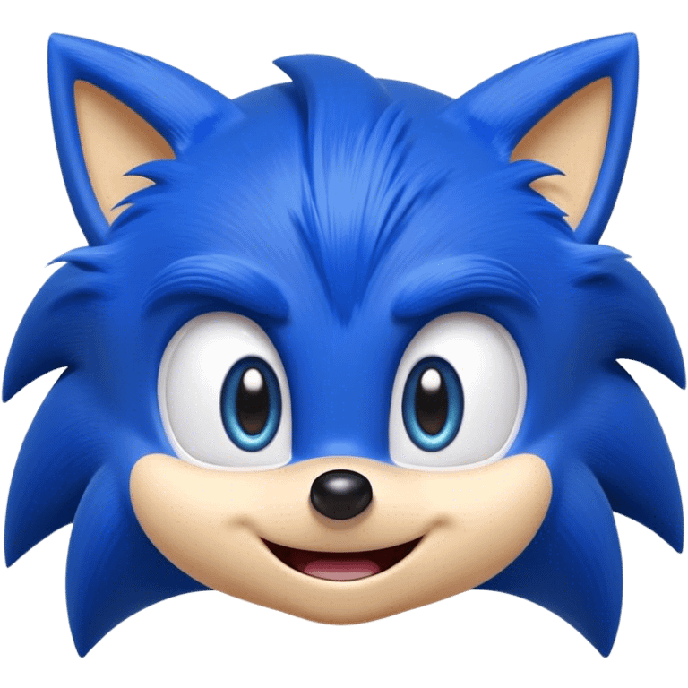 Sonic with a happy face emoji