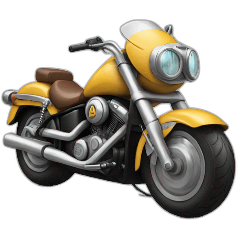 a duck sitting on a motorcycle emoji