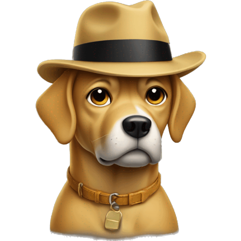 a dog that looks like dick tracy  emoji