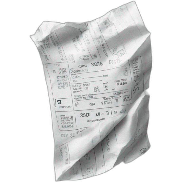 Crumpled receipt emoji