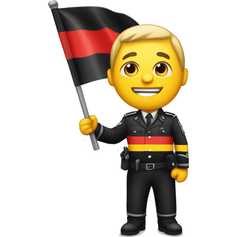 Schwarzer Mann mit Deutschland Flagge emoji