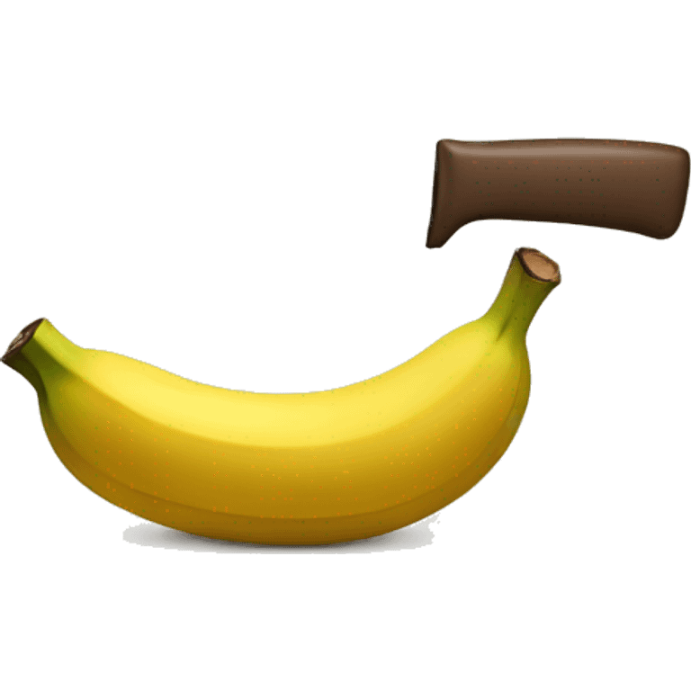 a banana being cut by a knife emoji