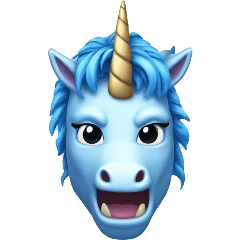 unicorn blue evil emoji