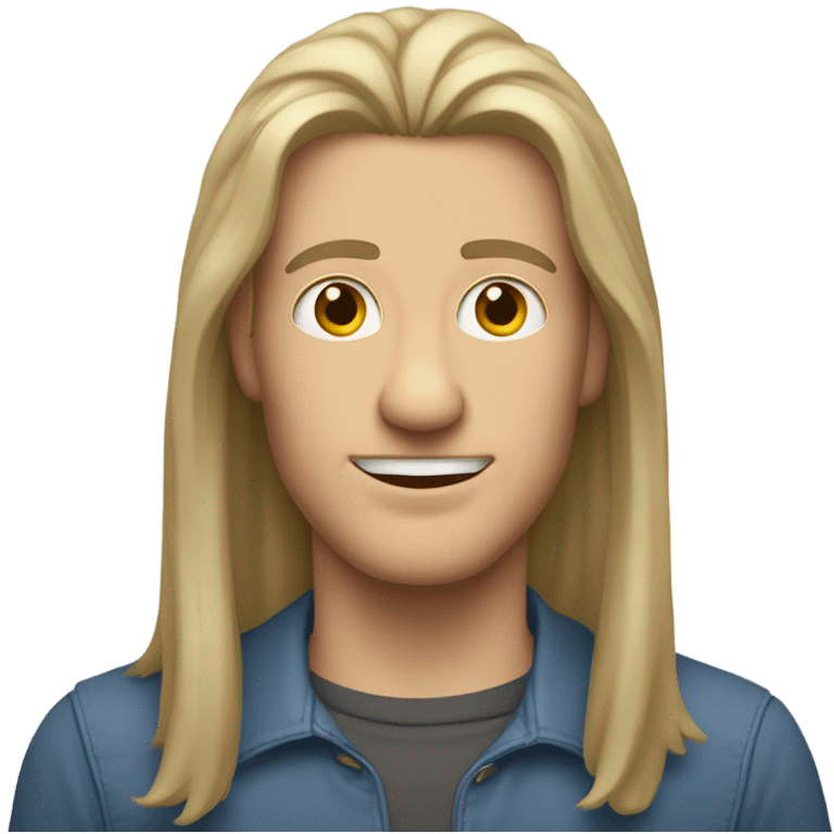 A white man with long hair labeled a caniac emoji