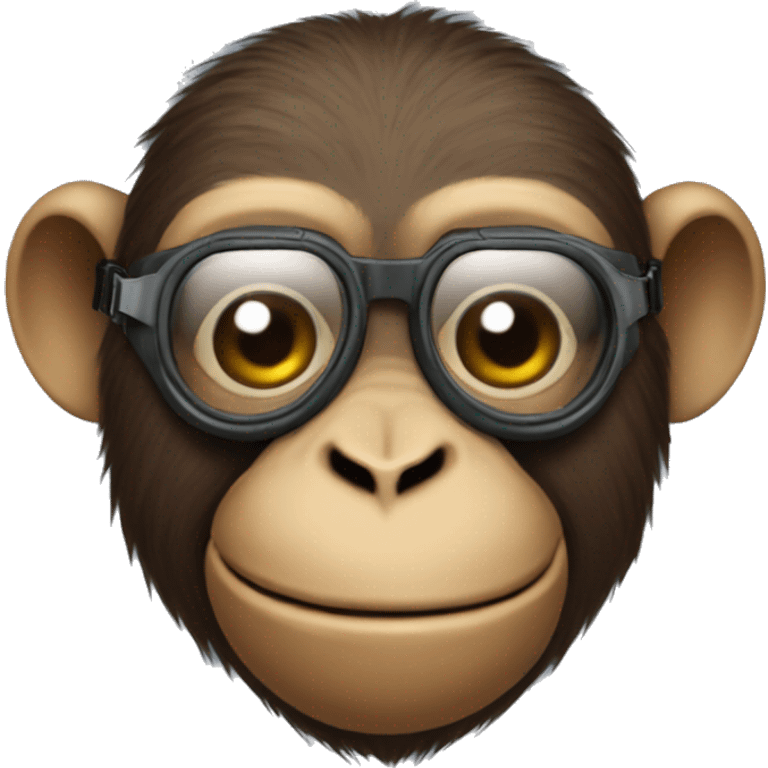 Monkey with goggles emoji