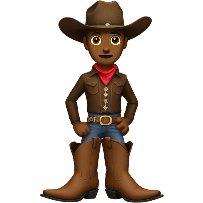 Cowboy with super pointy boots emoji