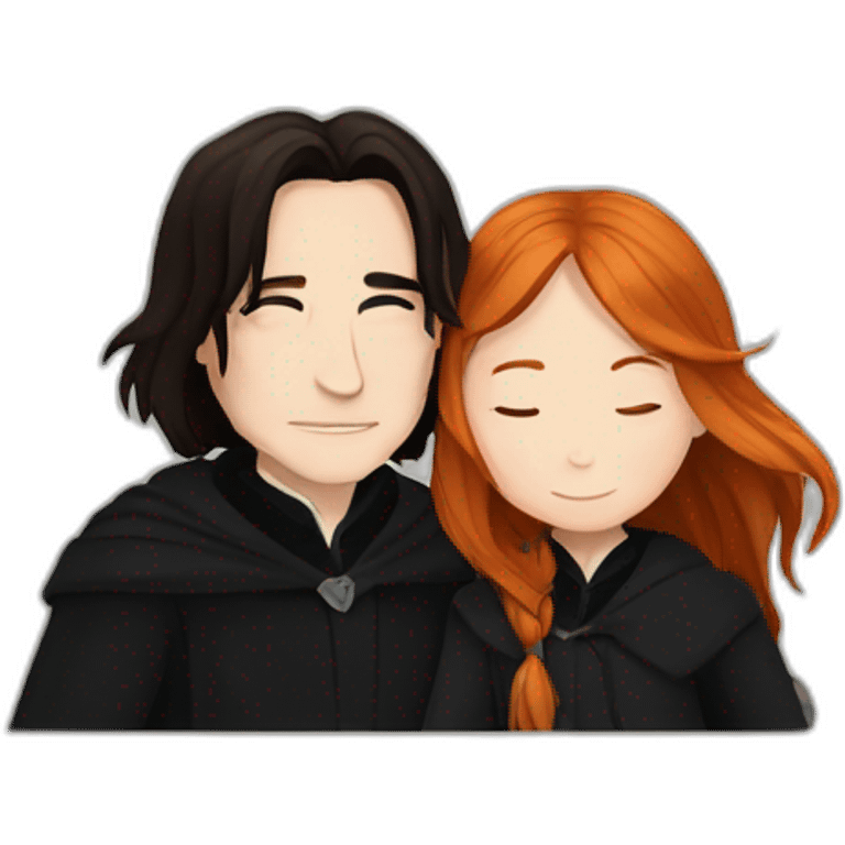 snape and lily potter hugging emoji