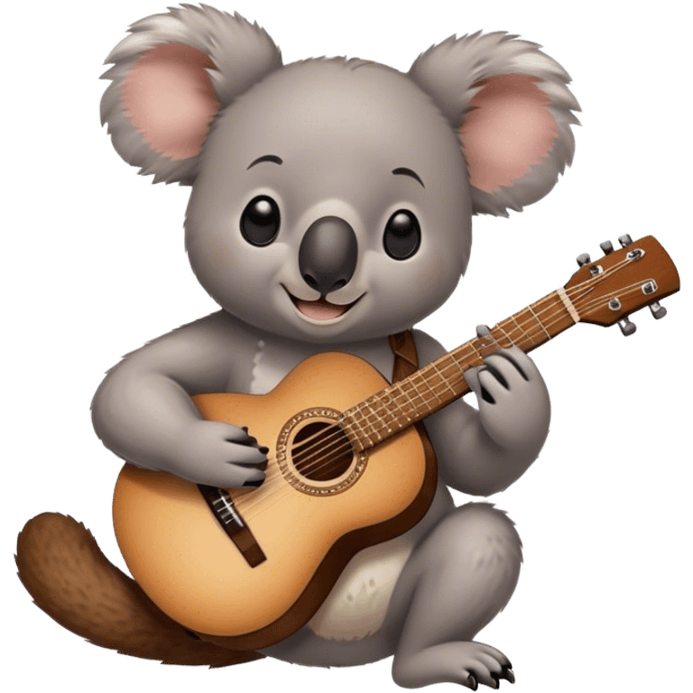 Koala playing guitar  emoji