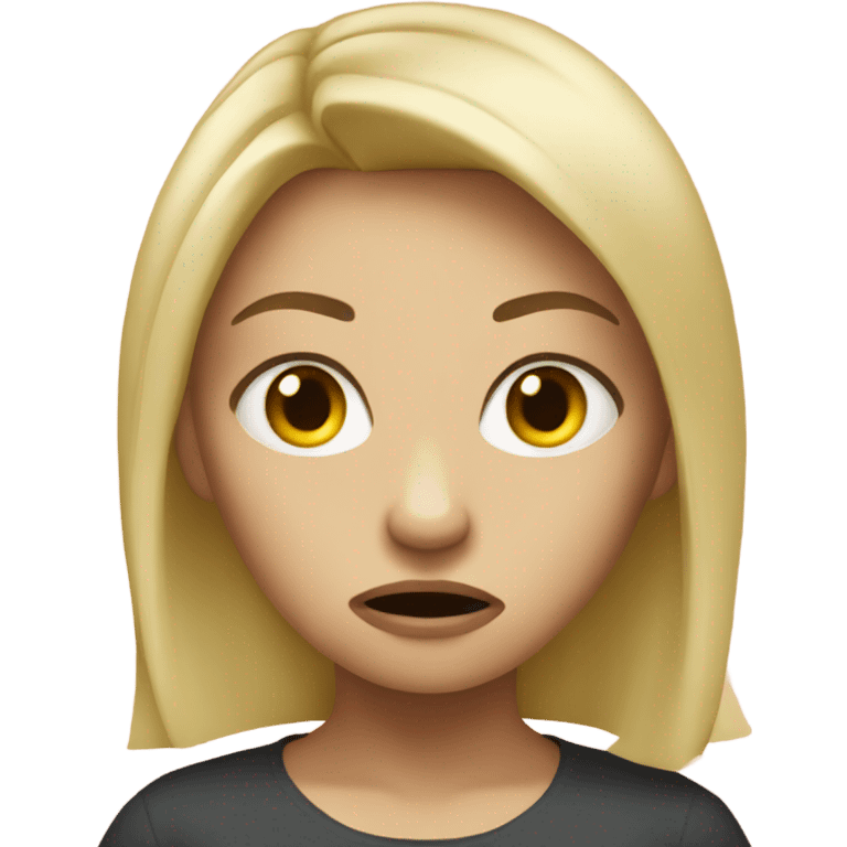 Angry blonde girl emoji