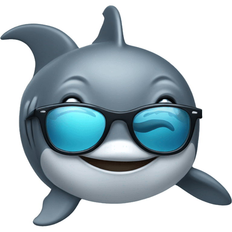 dolphin with glasses emoji