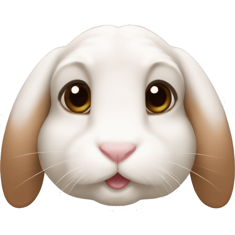 lop bunny with brown nose emoji