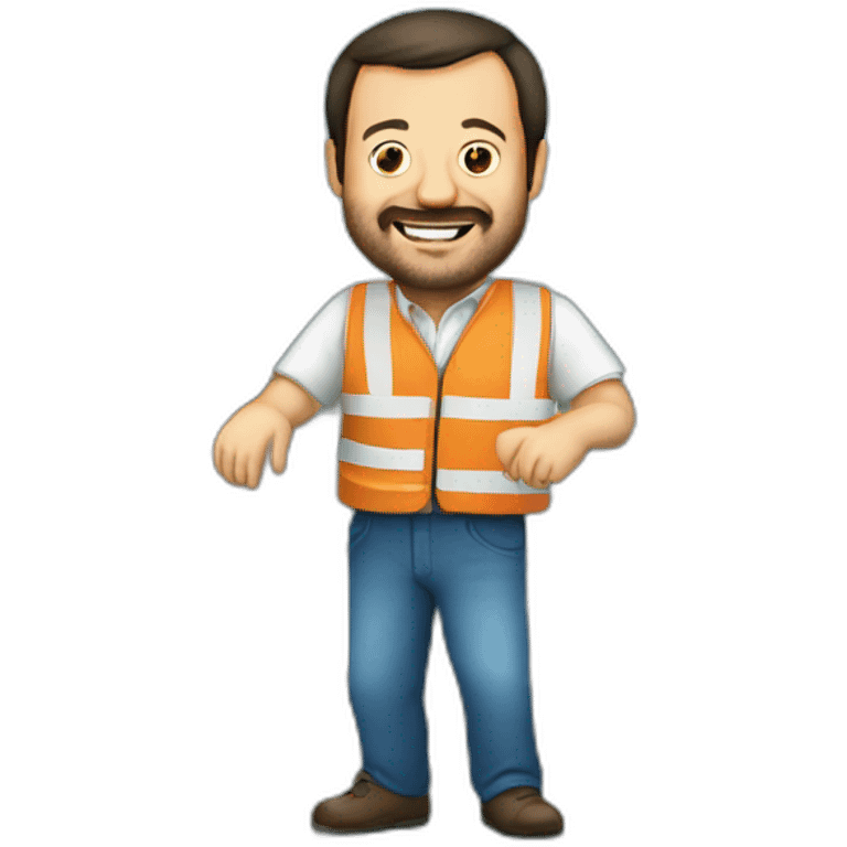 Matteo Salvini building a bridge emoji