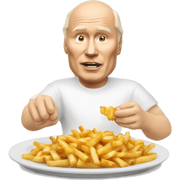 Vladimir Poutine qui mange du poutine  emoji