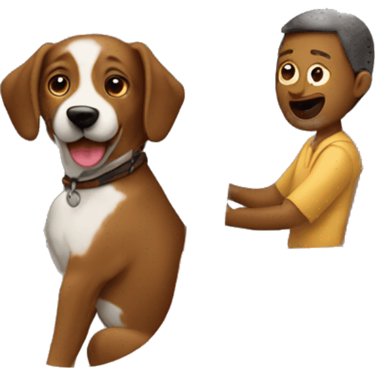 People driving dog emoji