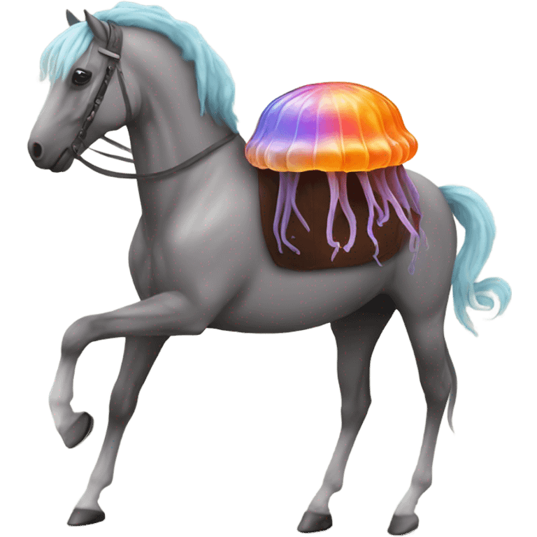 jellyfish on a hors emoji