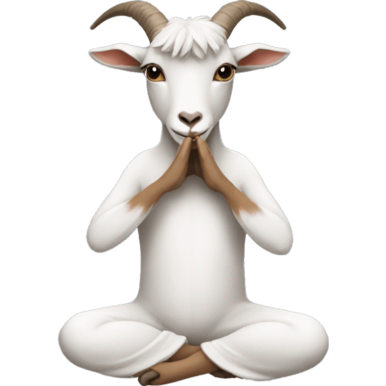 A goat doing yoga emoji