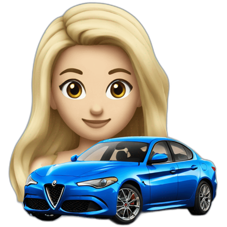 Blue alfa romeo giulia emoji