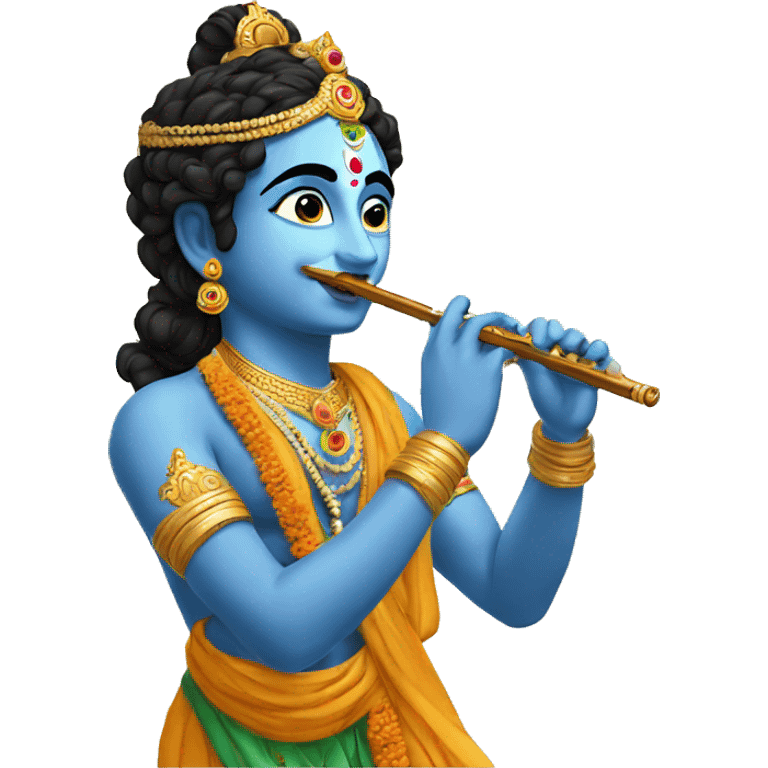 Lord Krishna with flute  emoji