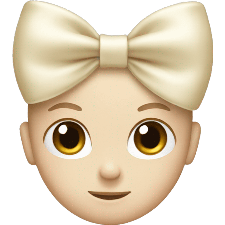 Cream bow emoji