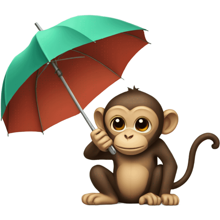 Monkey with umbrella  emoji